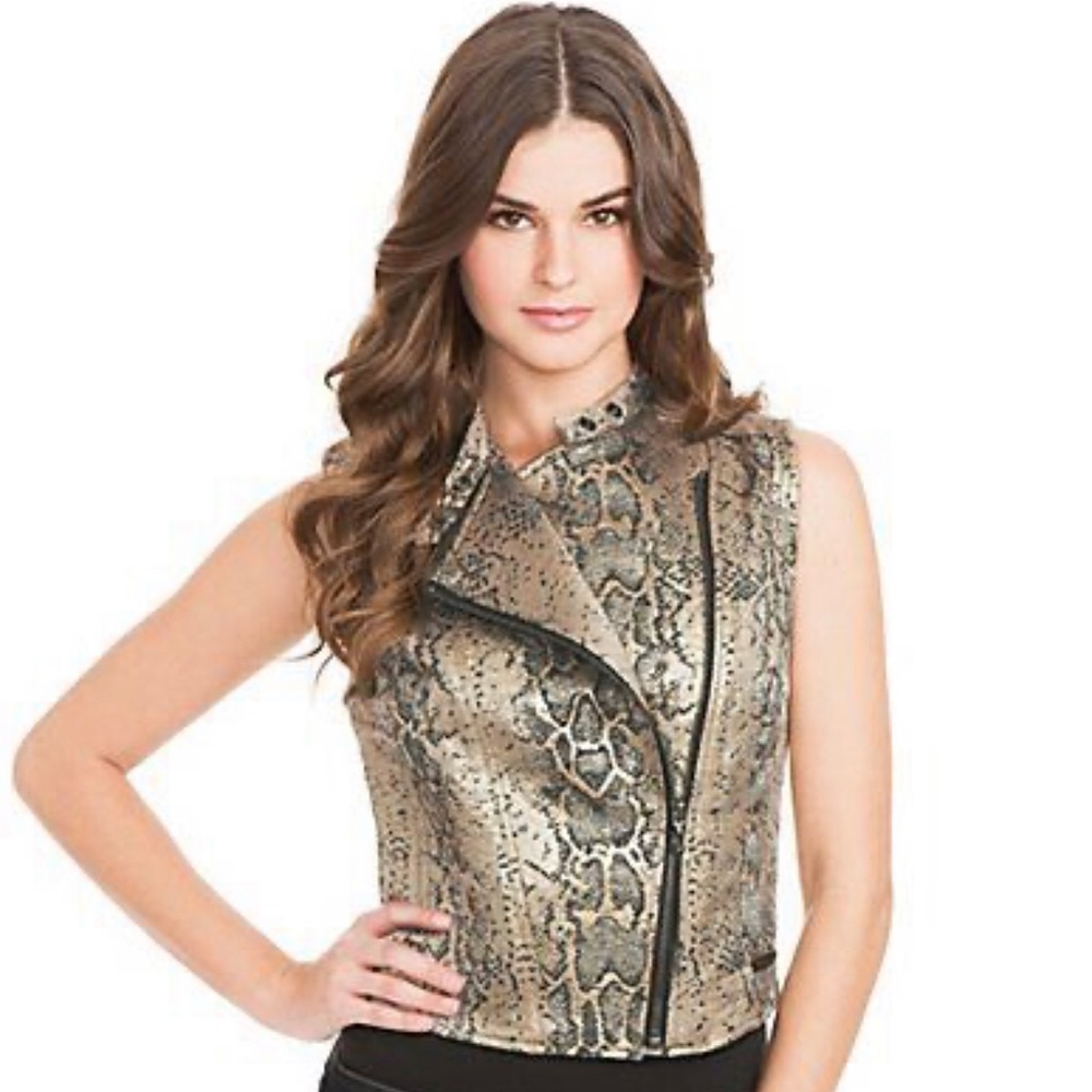Guess Snakeskin Print Vest